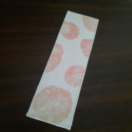 Linen Bookmark with HapaZome leaf print